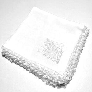 Set of 7 All-Cotton Luncheon Napkins with Lace